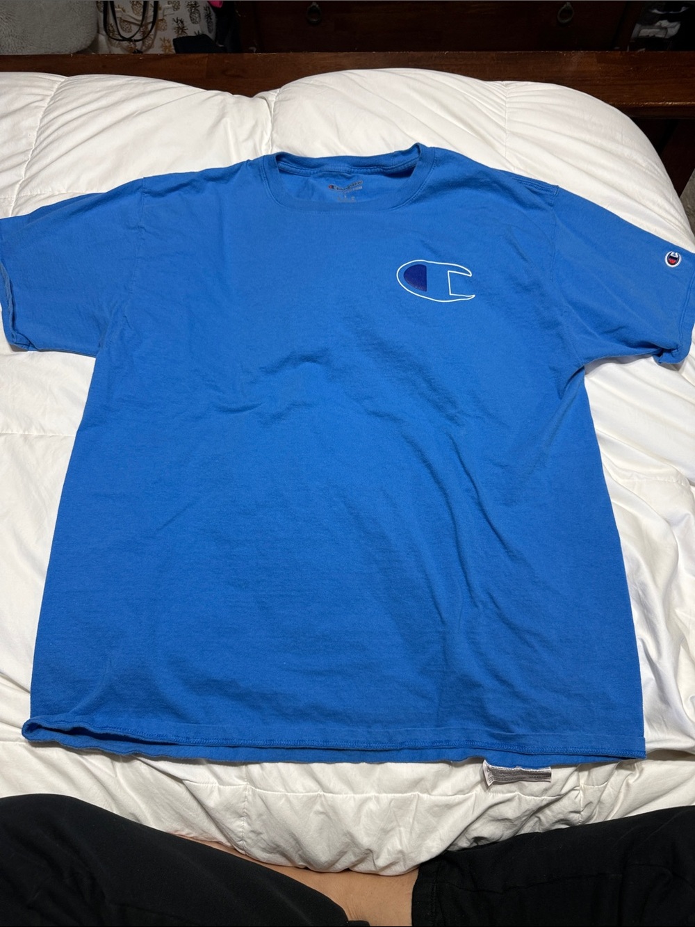 Men’s Champion Royal Blue Logo Crewneck T-Shirt